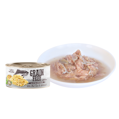 Absolute Holistic 80g Grain Free ((White Meat Tuna & Whitebait)) 無穀物肉汁 貓罐頭 白肉吞拿魚+白飯魚 80克 (AH3917)
